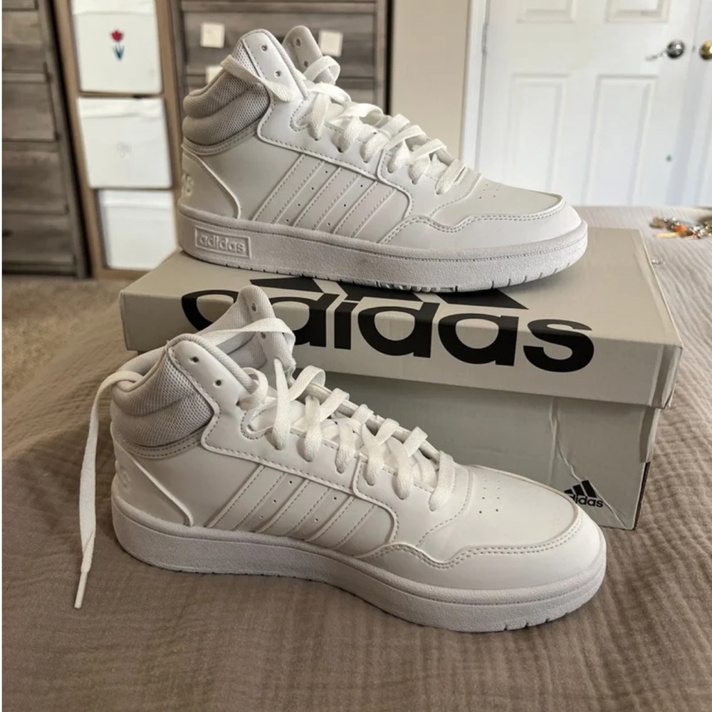 Adidas White High-Top Sneakers